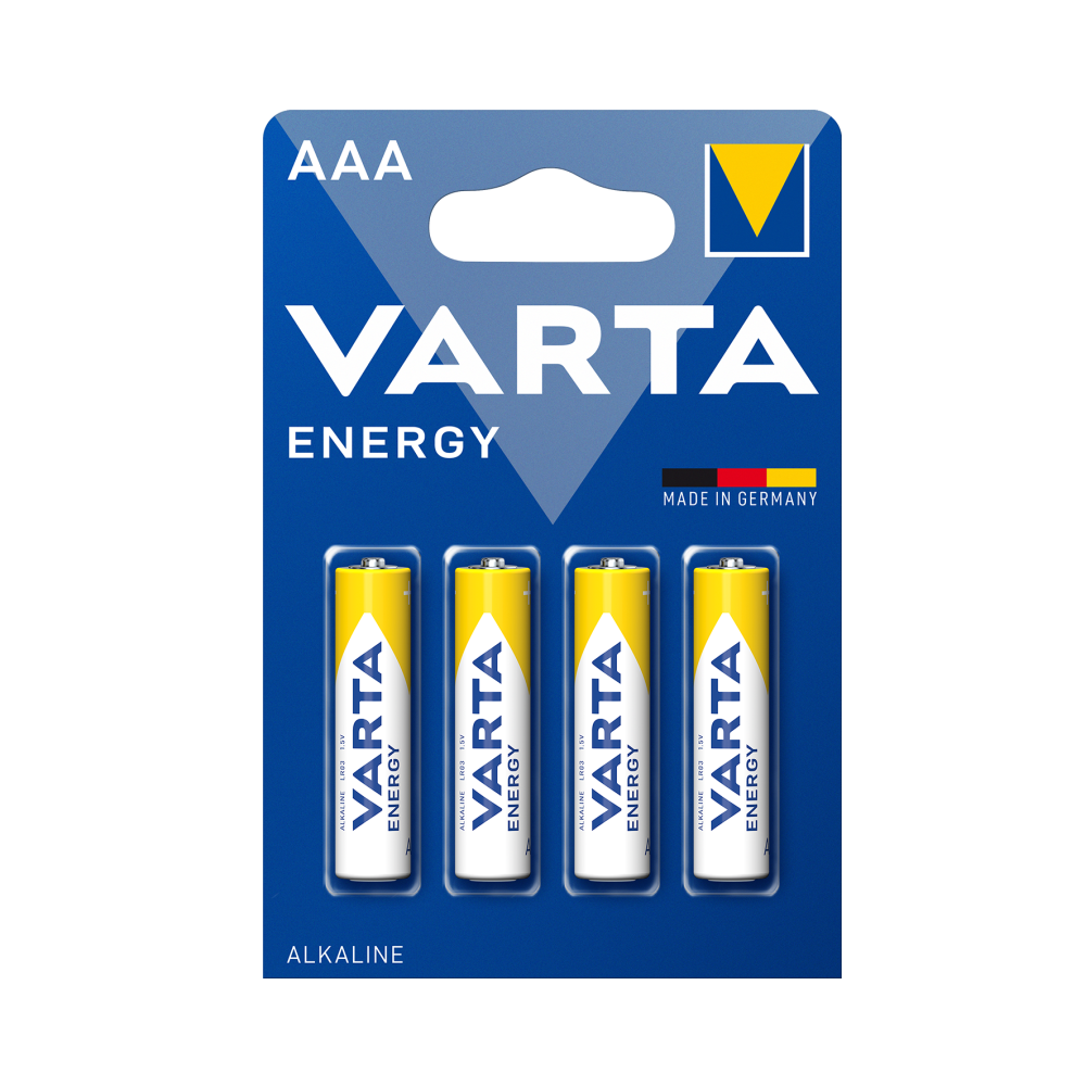 4 piles LR03 AAA VARTA ENERGY ALCALINE