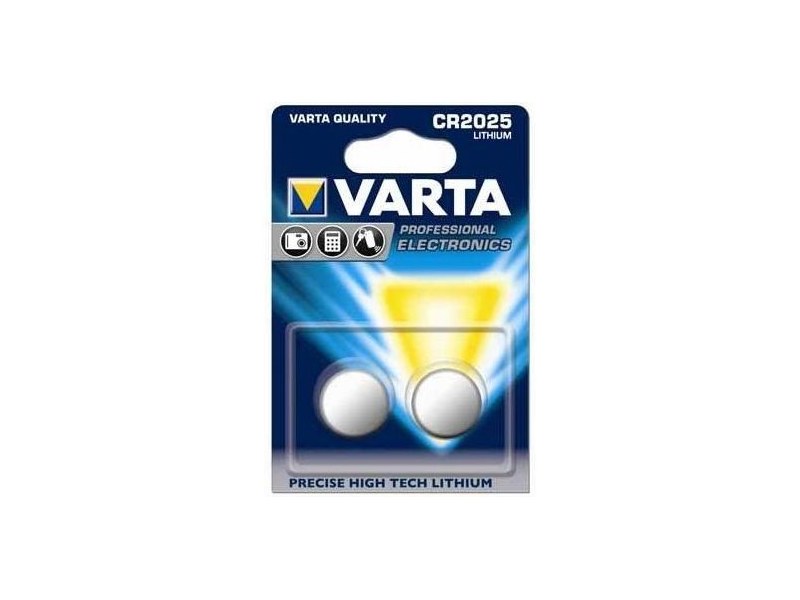 2 piles lithium bouton Varta CR2025