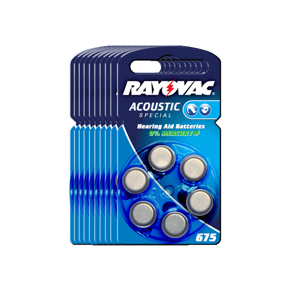 60 piles auditives RAYOVAC 675
