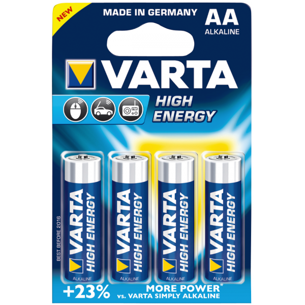 LR6/AA -VARTA LONG LIFE POWER ALCALINE - BLISTER DE 4