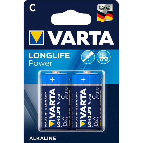 LR14/C - VARTA LONGLIFE POWER ALCALINE - BLISTER DE 2