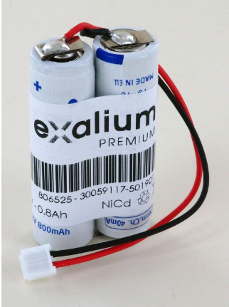 Bloc Accus Ni-Cd Yuasa KRY800AAHT2B6H JST2 2.4V 0.8AH. Autres réfs.  2KRMT 15/49 BAES 806525