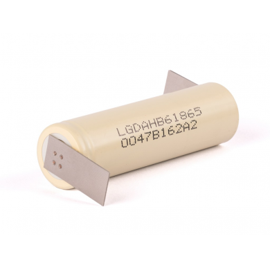 Accu industriel li-ion 18650 3.7V 1500mAh 30A LG INR 18650-HB6 avec pattes à souder Z